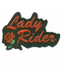 PATCH - Lady Rider Red Rose Patch 3" X 2"