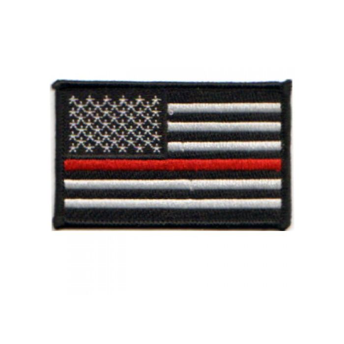 PATCH - Thin Red Line Flag 3" X 2"